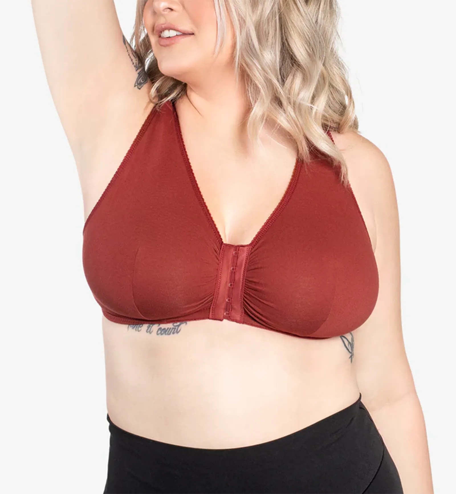 Leading Lady Meryl Cotton Front Closure Bra (110) - Spiced Apple