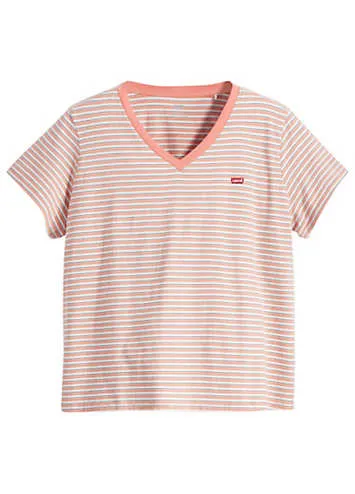 Levi’s® Plus Stripe Short Sleeve V Neck Tee | Grattan