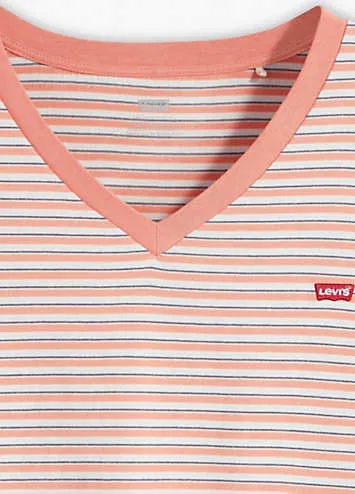 Levi’s® Plus Stripe Short Sleeve V Neck Tee | Grattan