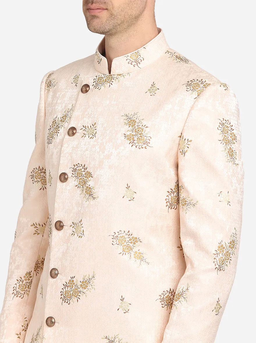 Light Pink & Golden Indowestern | Azania