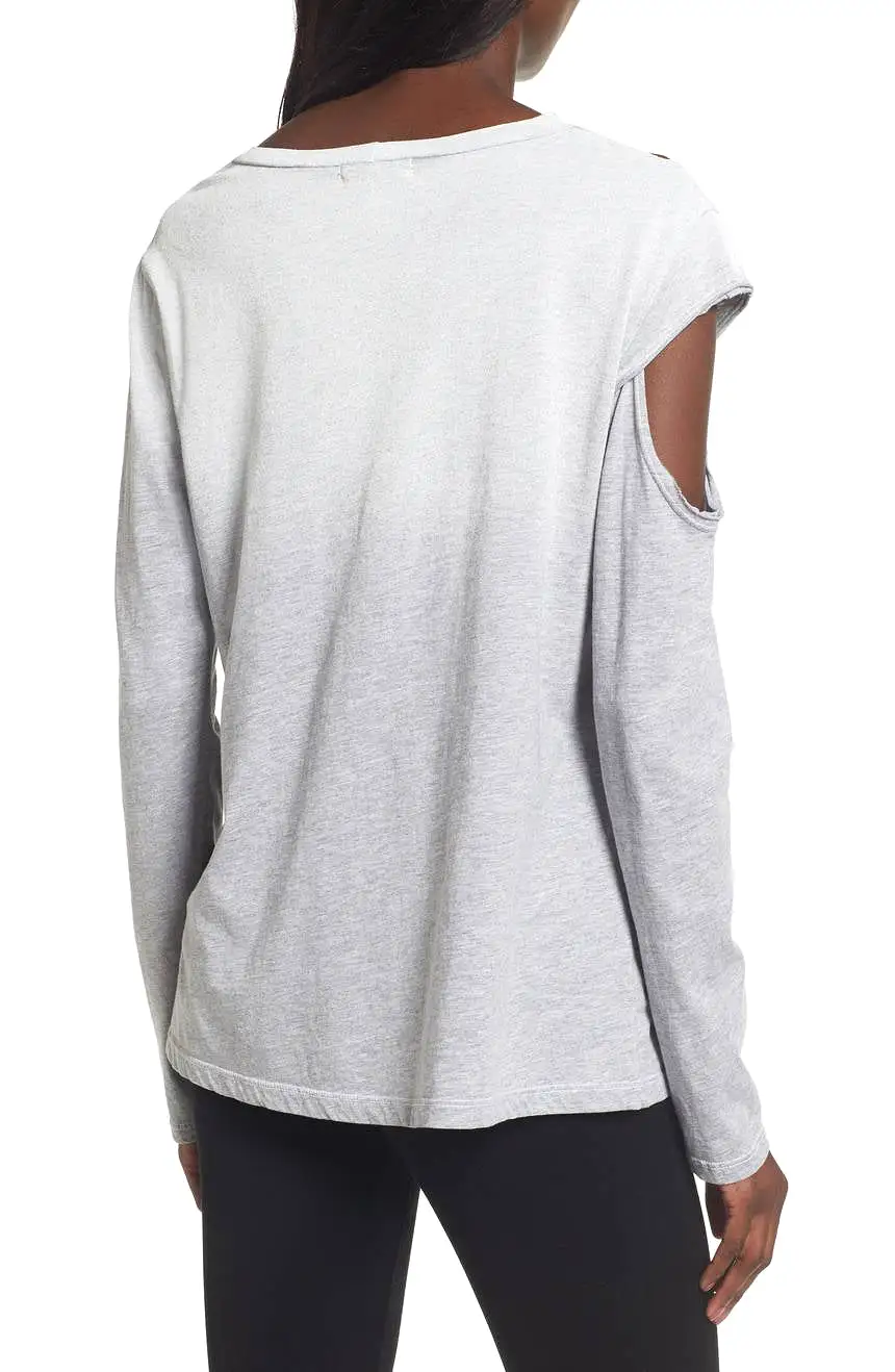 LNA Hamilton Asymmetrical Long Sleeve Top