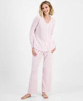 Macy's Charter Club Women's 2-Pc. Pointelle Lace-Trim Pajama Set, Created for Macy's