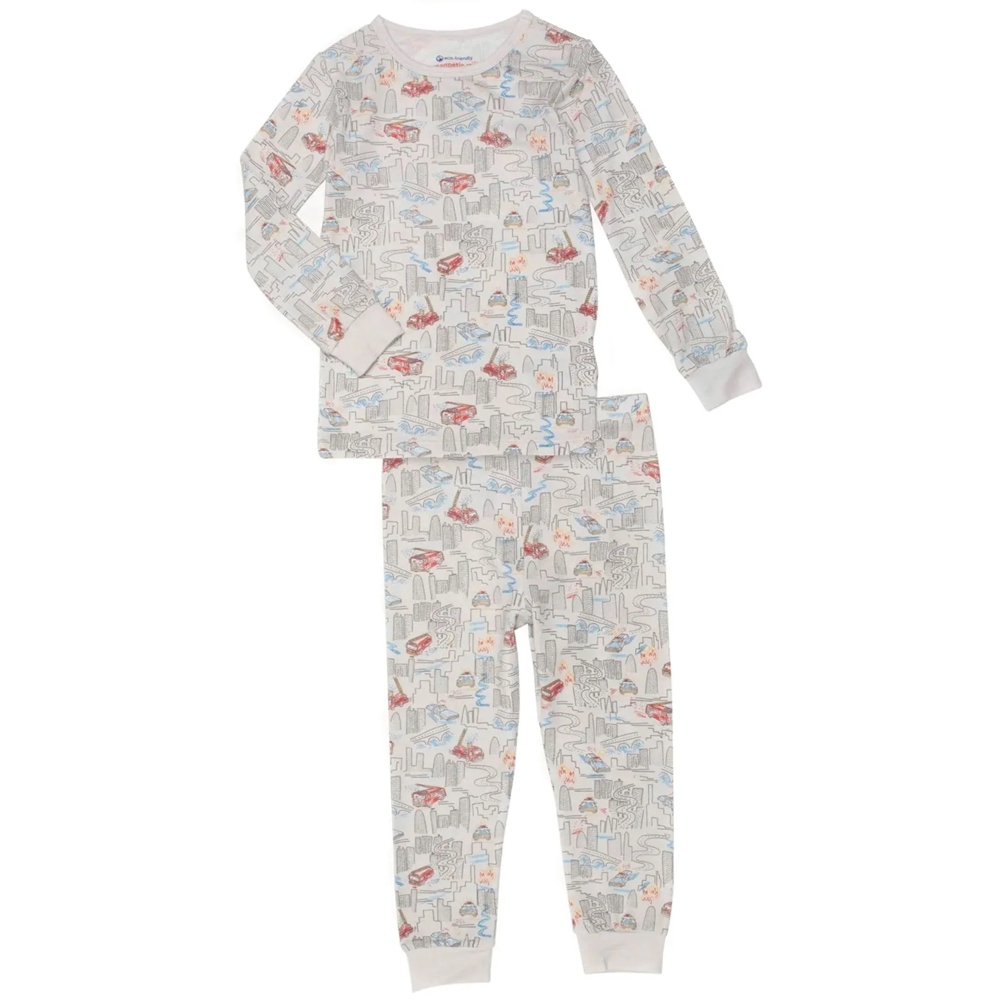 Magnetic Me Toddler Chief Of Sleep Modal Magnetic No Drama Pajama Long-Sleeve Set, 2-Piece