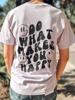 Makes You Happy Pocket Tee | Lilac