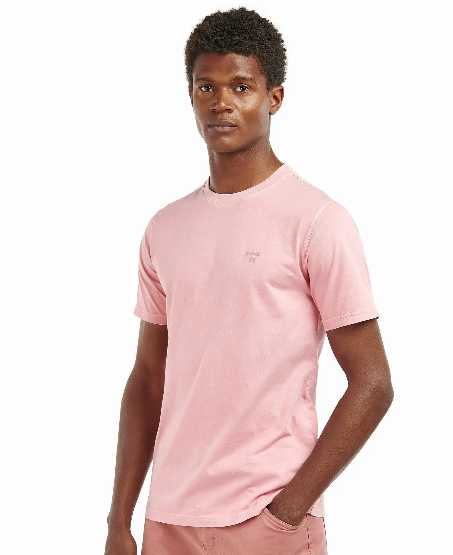 Men's Barbour | Barbour Garment Dyed T-Shirt | Pink Salt