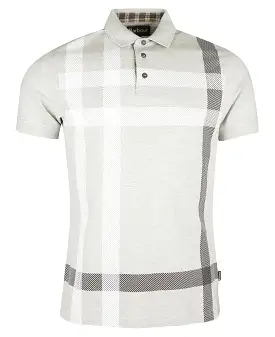 Men's Barbour | Blaine Tartan Polo Shirt | Grey Marl