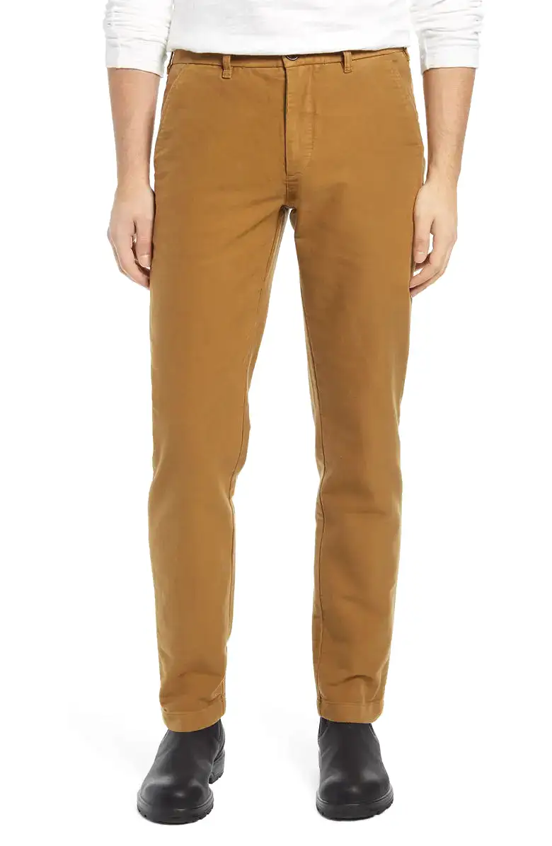 Men's Barbour | Neuston Soft Brushed Moleskin Pants | Sandstone