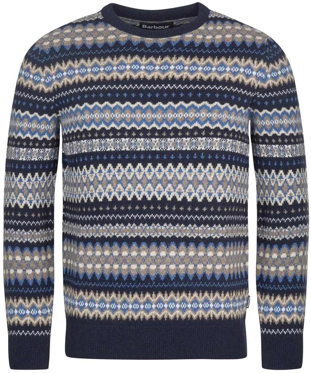 Men's Barbour Case Fair Isle Crew Neck Jumper