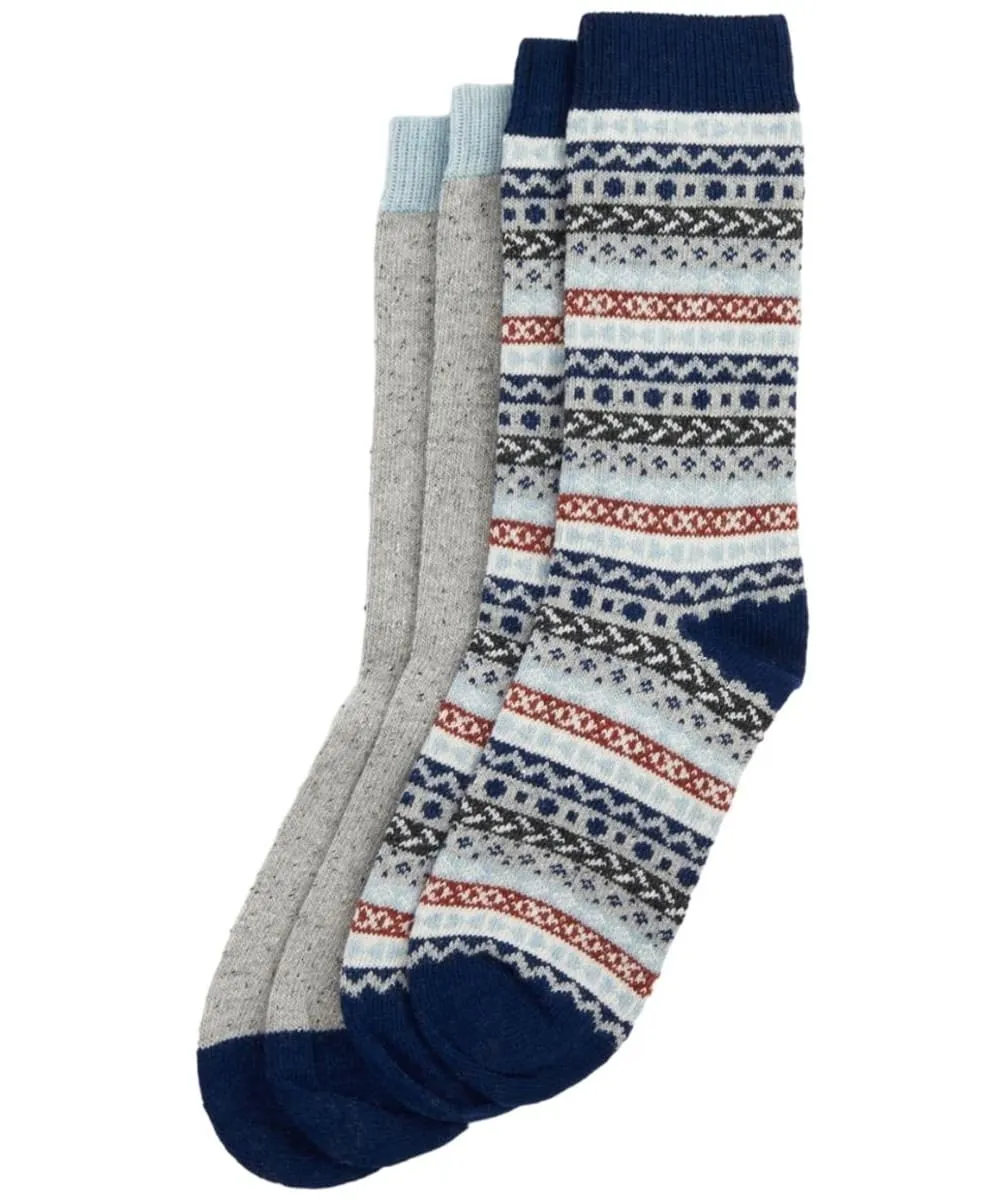 Men's Barbour Fair Isle Socks - 2 Pack