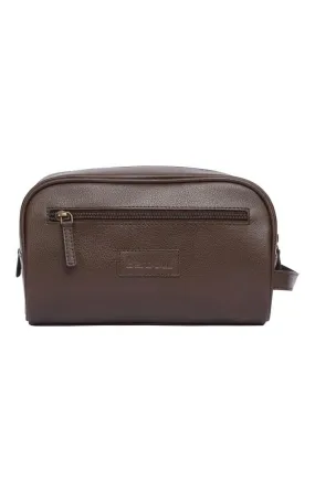 Men's Barbour Leather Washbag