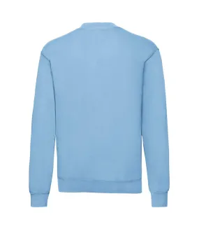 Mens classic drop shoulder sweatshirt sky blue Fruit of the Loom