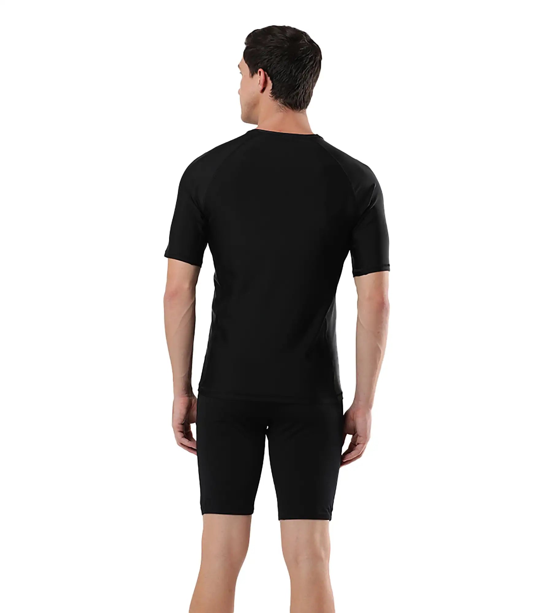 Men's Endurance  Short Sleeve Suntop - Darkteal  &  Black