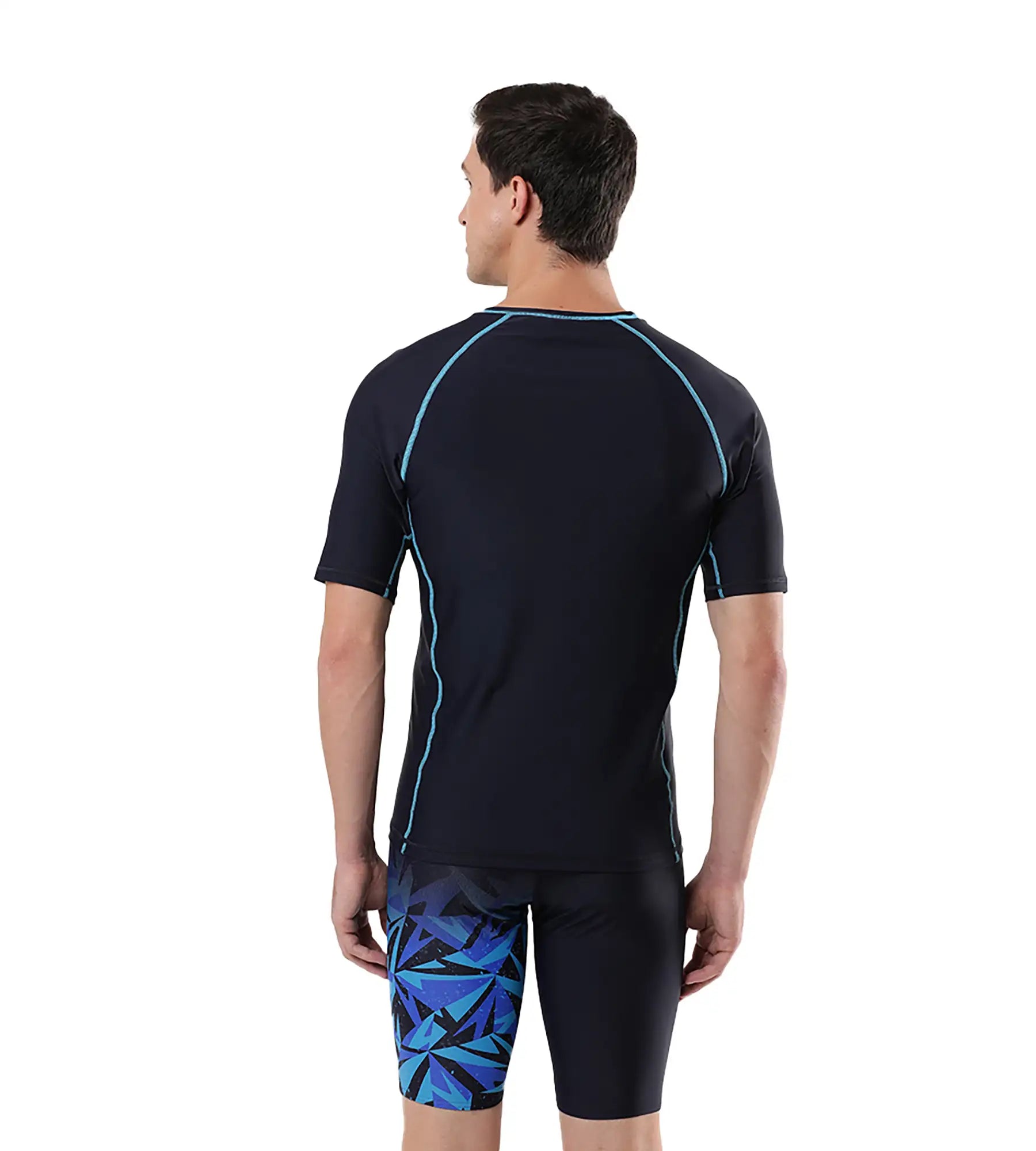 Men's Endurance  Short Sleeve Suntop - True Navy  &  Picton Blue