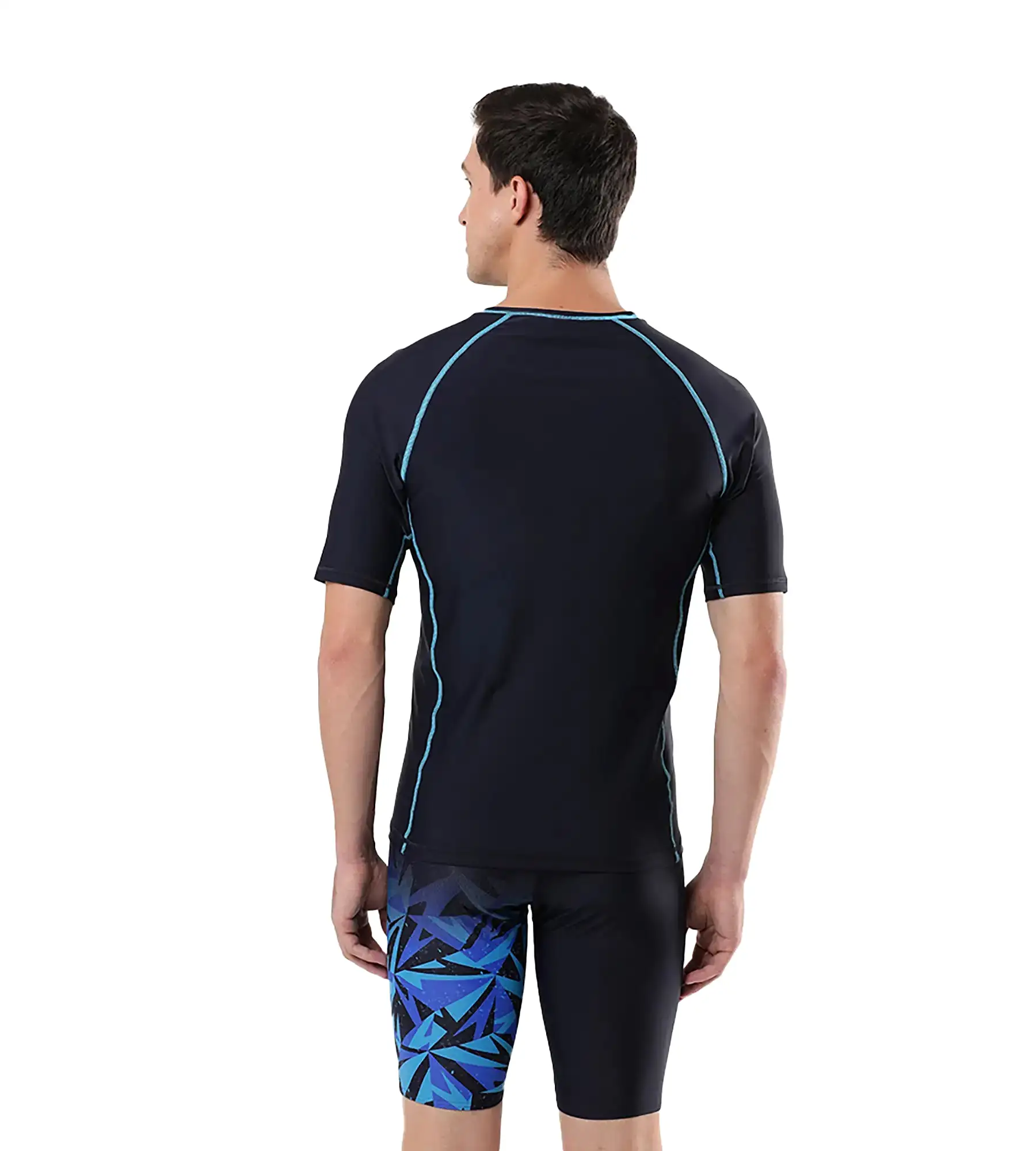 Men's Endurance  Short Sleeve Suntop - True Navy  &  Picton Blue