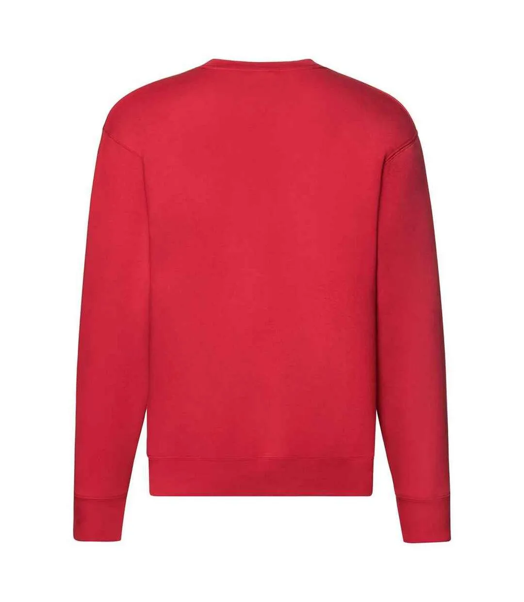 Mens premium drop shoulder sweatshirt red Fruit of the Loom