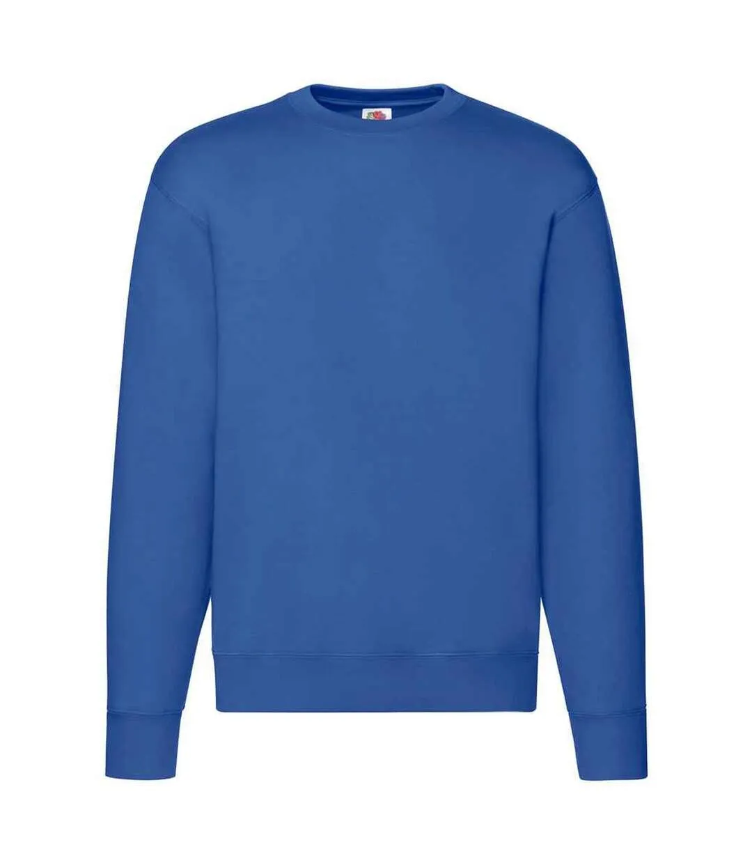 Mens premium drop shoulder sweatshirt royal blue Fruit of the Loom