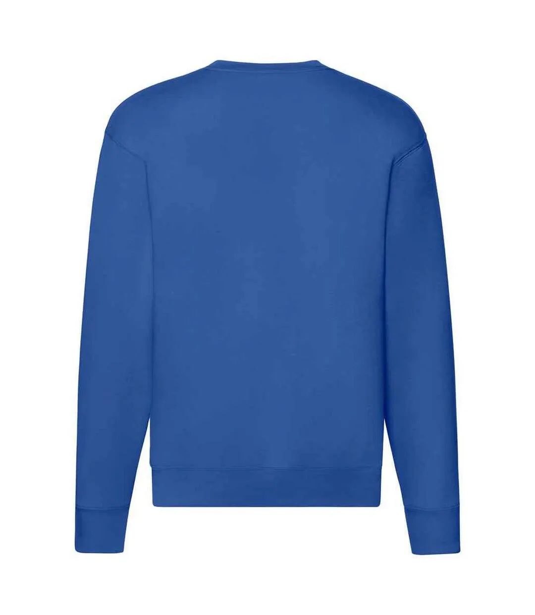 Mens premium drop shoulder sweatshirt royal blue Fruit of the Loom