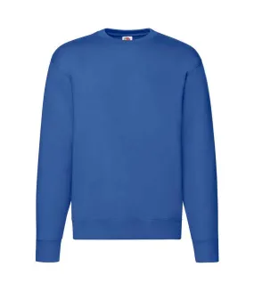 Mens premium drop shoulder sweatshirt royal blue Fruit of the Loom