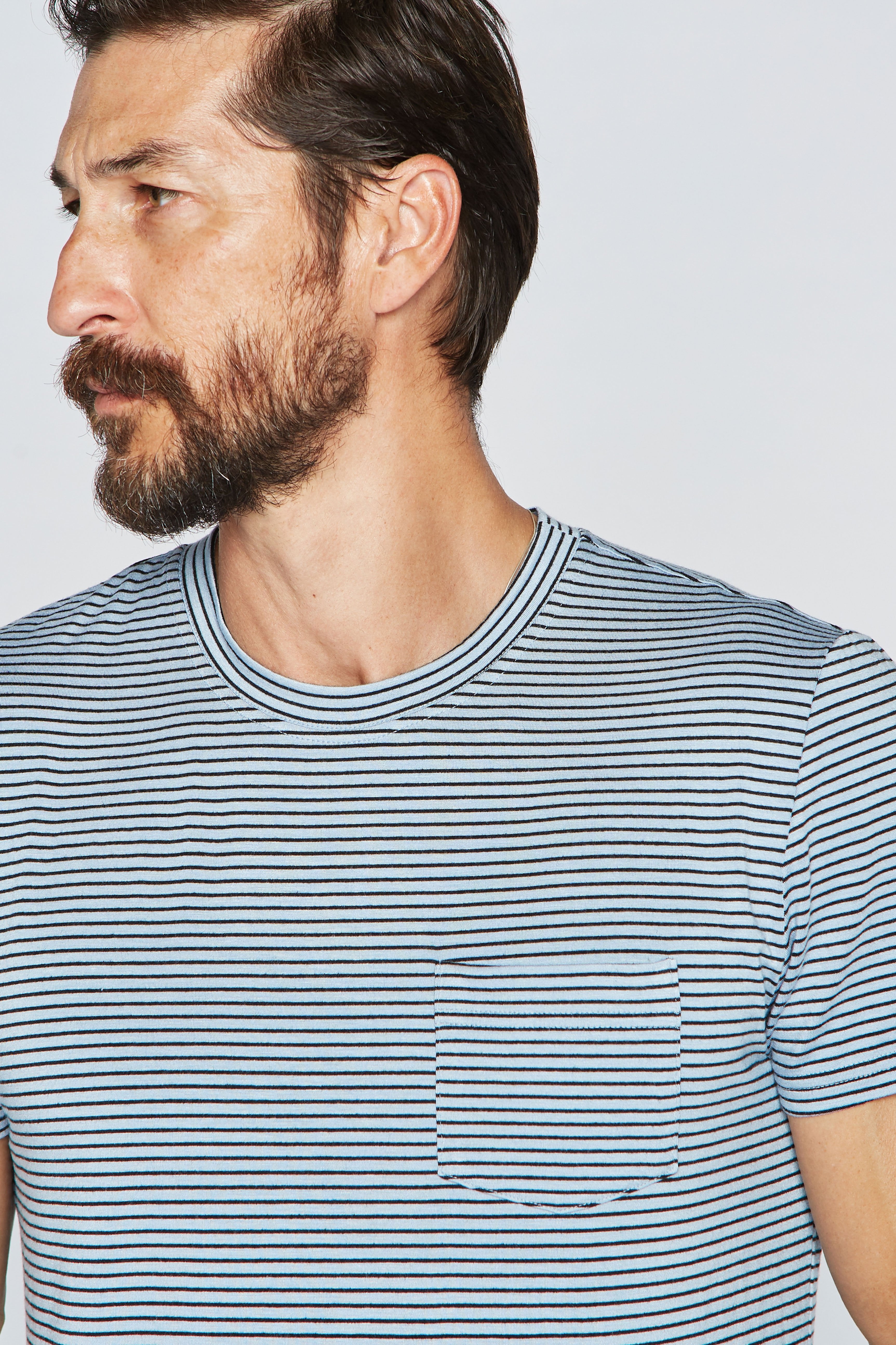 Men's V-Pocket Stripe Tee