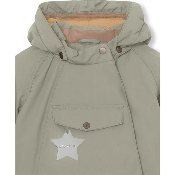 Mini A Ture WANG Fleece Lined Winter Jacket, Vert