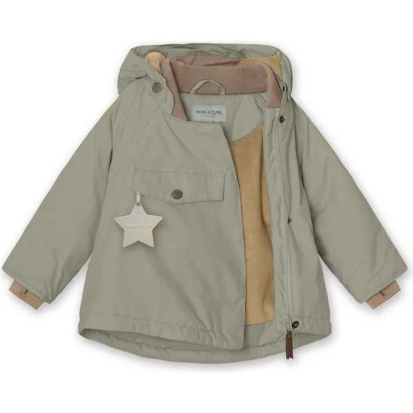 Mini A Ture WANG Fleece Lined Winter Jacket, Vert