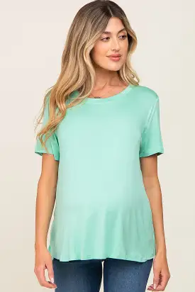 Mint Basic Maternity Tee