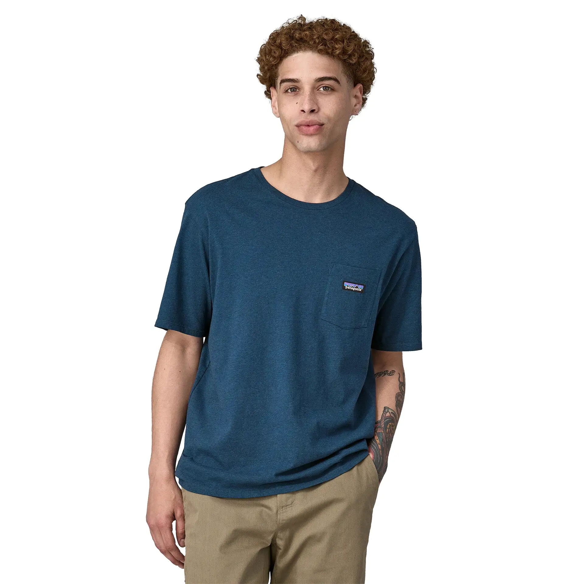 M'S DAILY POCKET TEE TIDAL BLUE