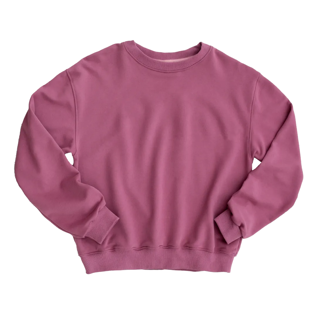 Mulberry Women's Drop Shoulder Crewneck Sweatshirt