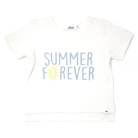 oh baby! Raw Edge Short Sleeve Cotton Slub Tee - Summer Forever - Oyster Heather