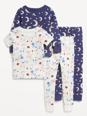 Old Navy Unisex Snug-Fit Pajama 4-Piece Set for Toddler &Baby