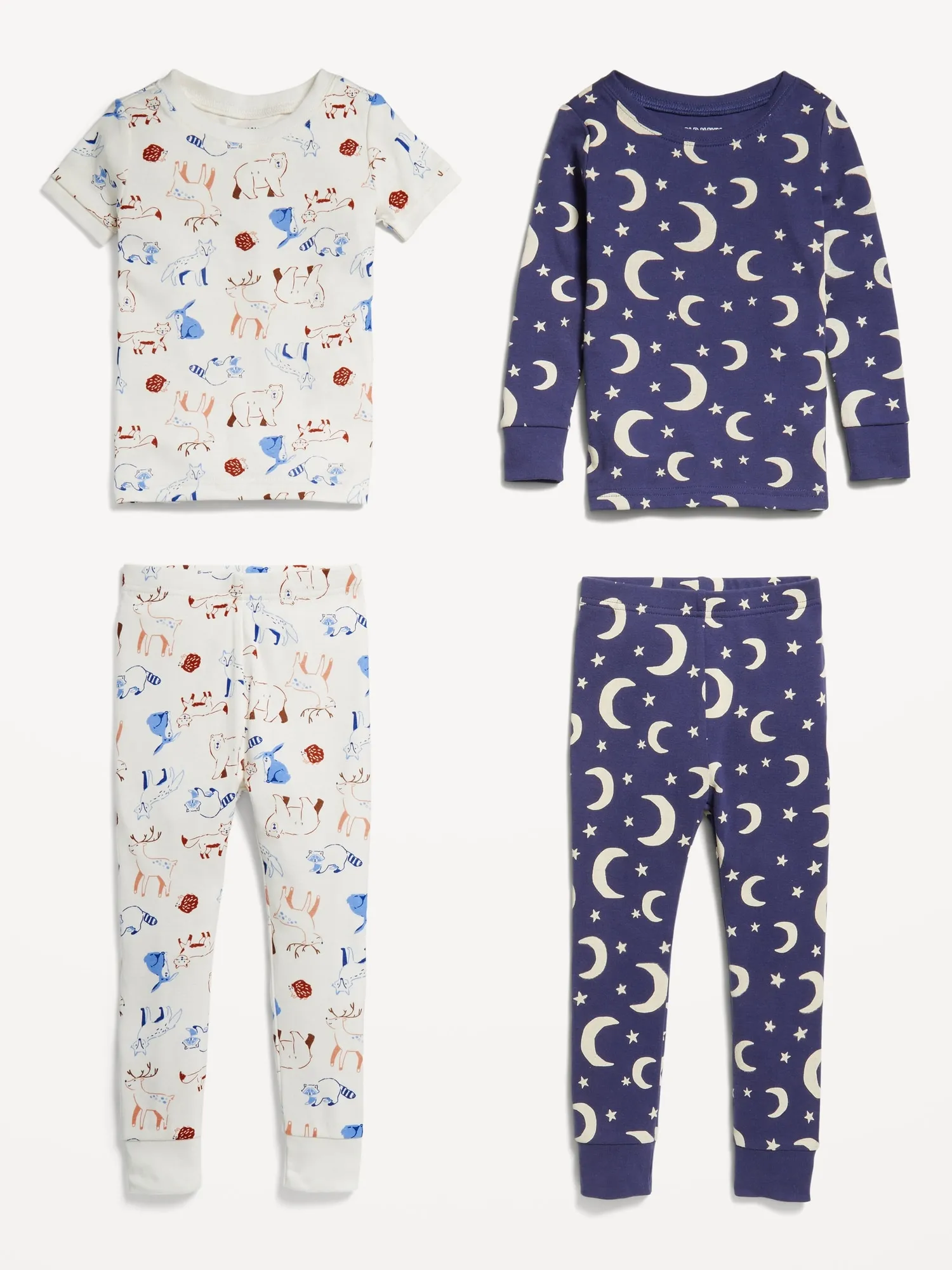 Old Navy Unisex Snug-Fit Pajama 4-Piece Set for Toddler &Baby