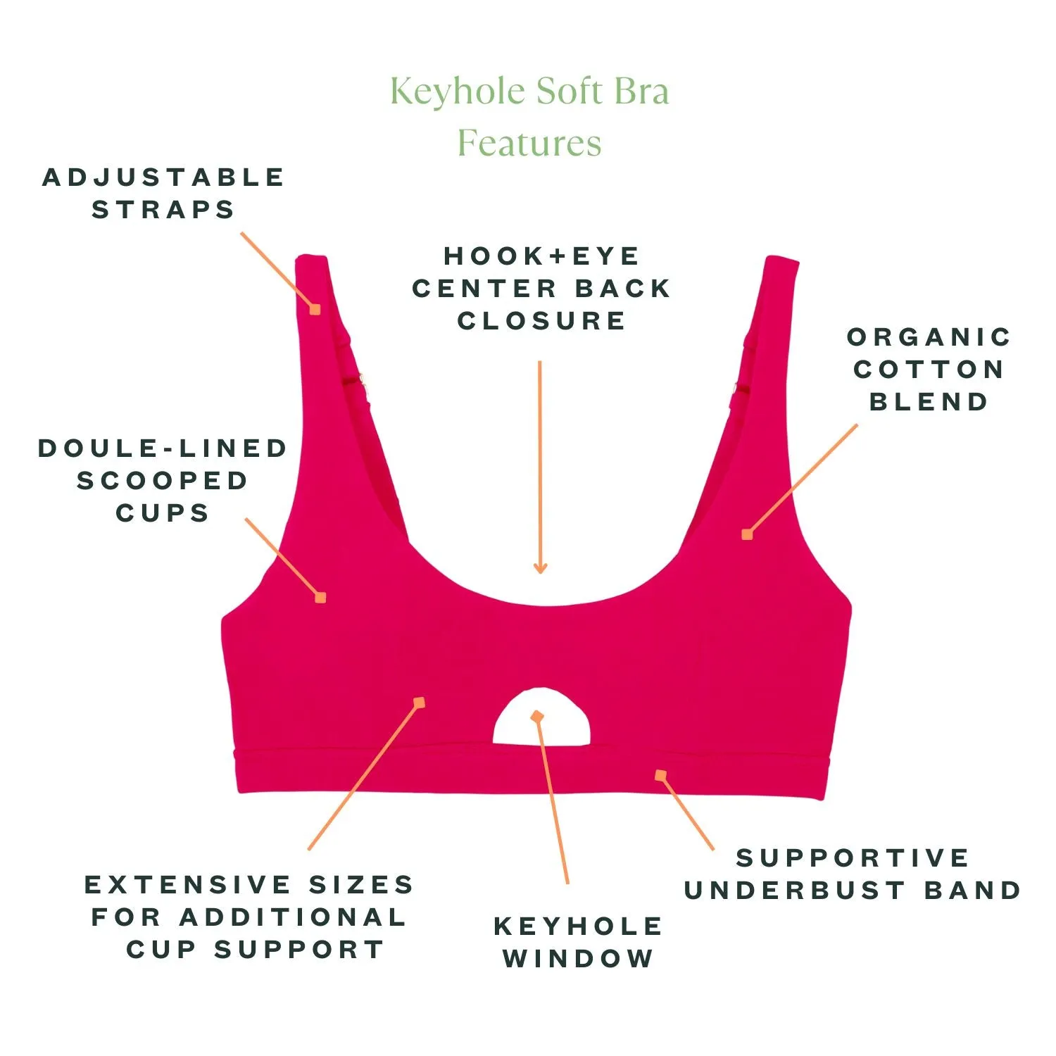 Organic Cotton New Keyhole Soft Bra in Aurora