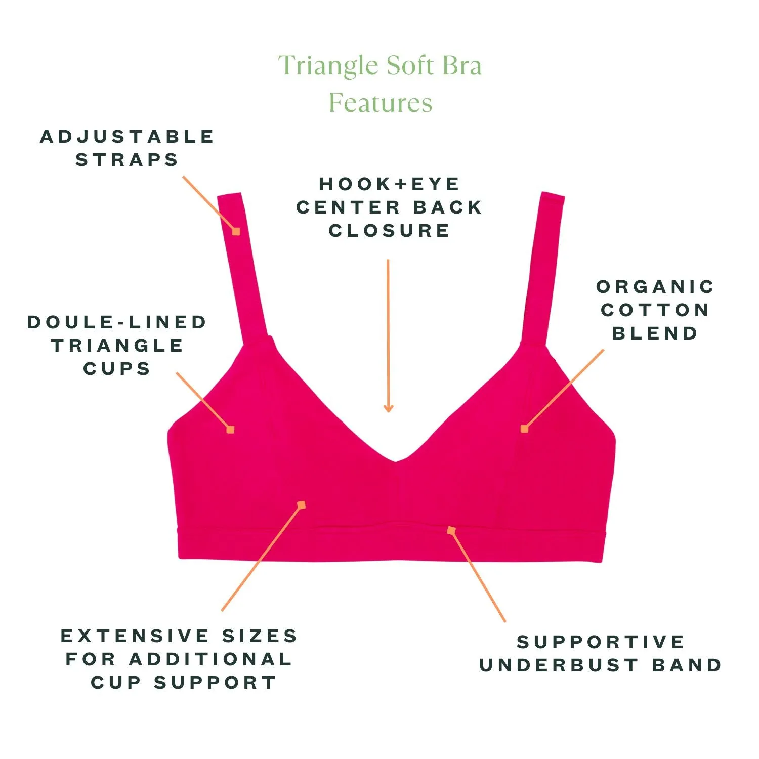 Organic Cotton New Triangle Soft Bra in Aurora