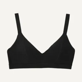 Organic Cotton New Triangle Soft Bra in Carbon