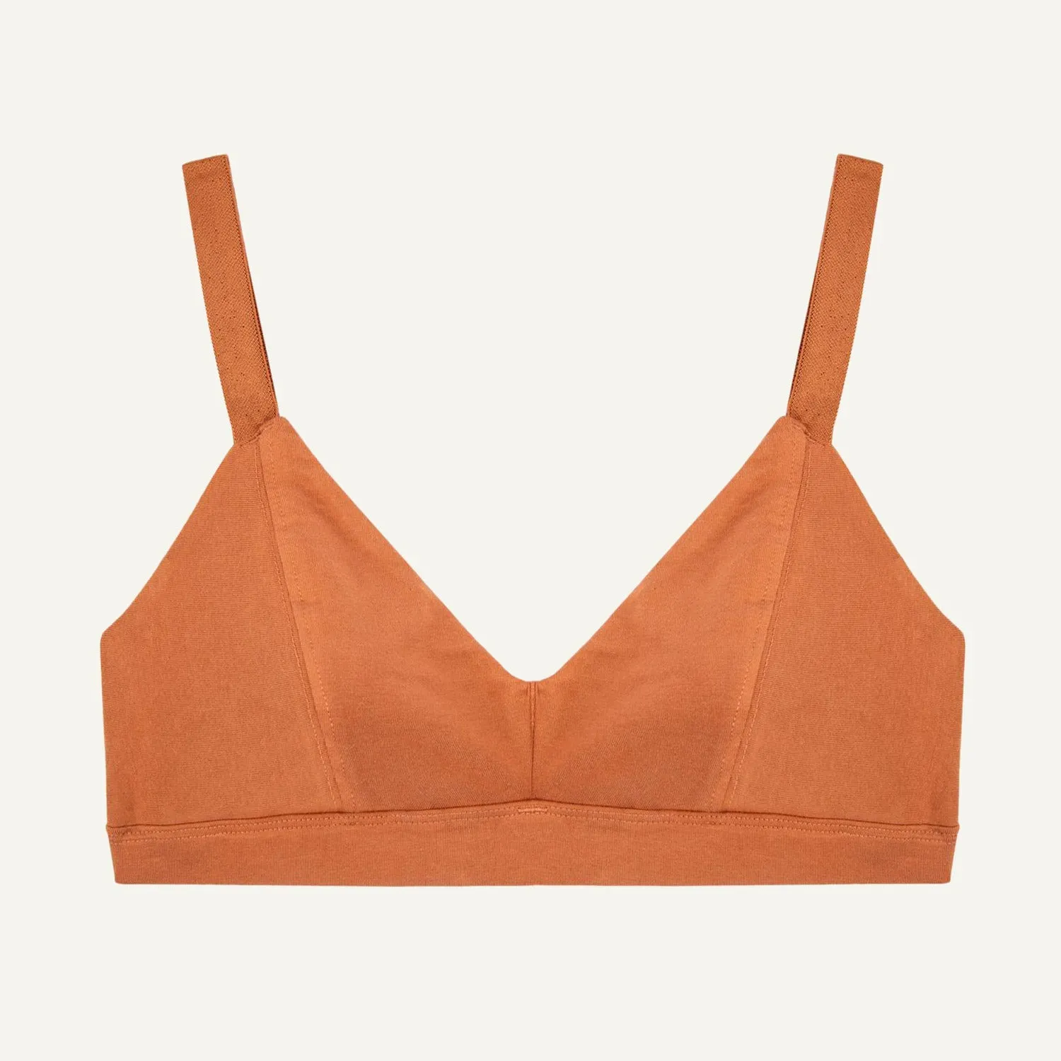 Organic Cotton New Triangle Soft Bra in Spice