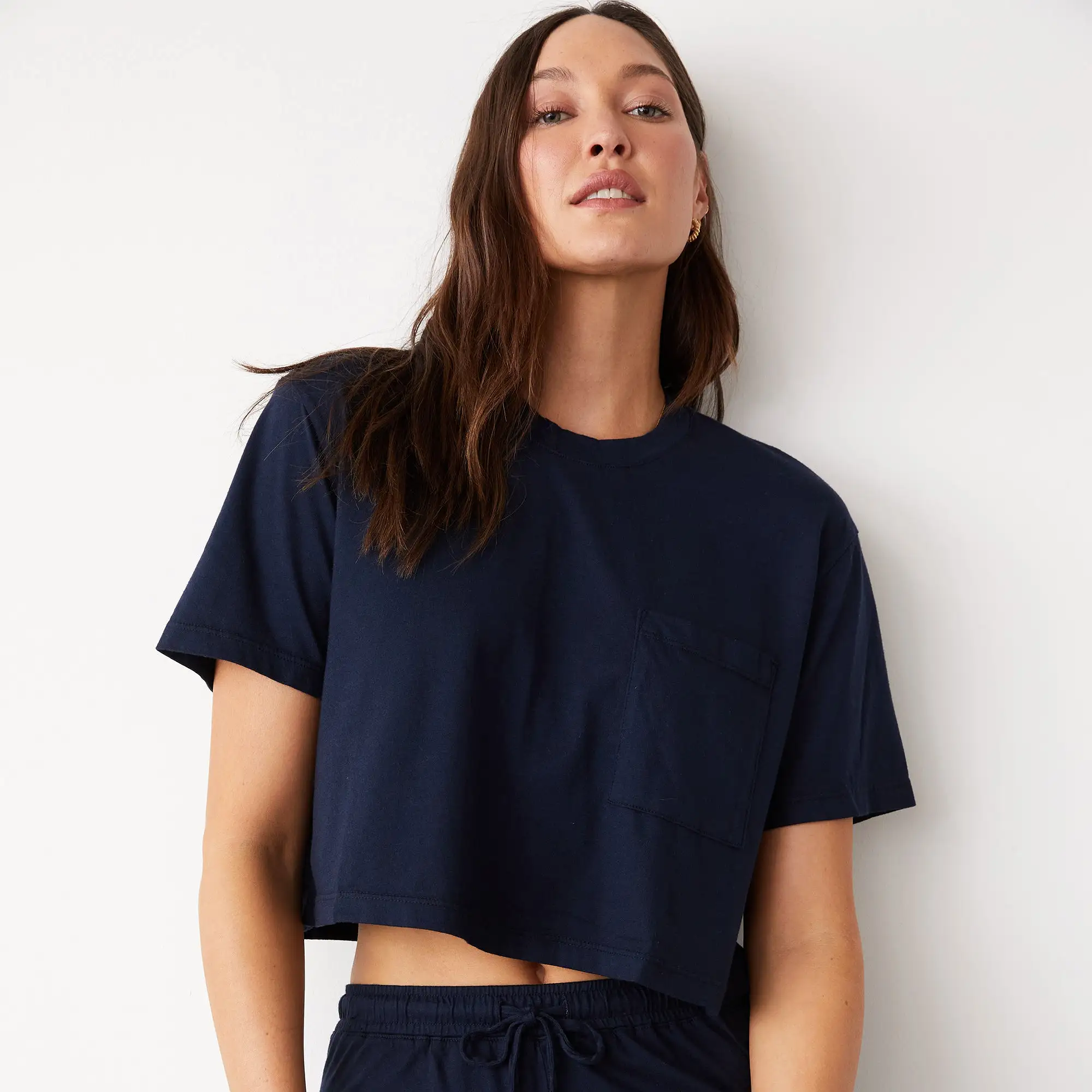 Organic Jersey Crop Pocket Tee