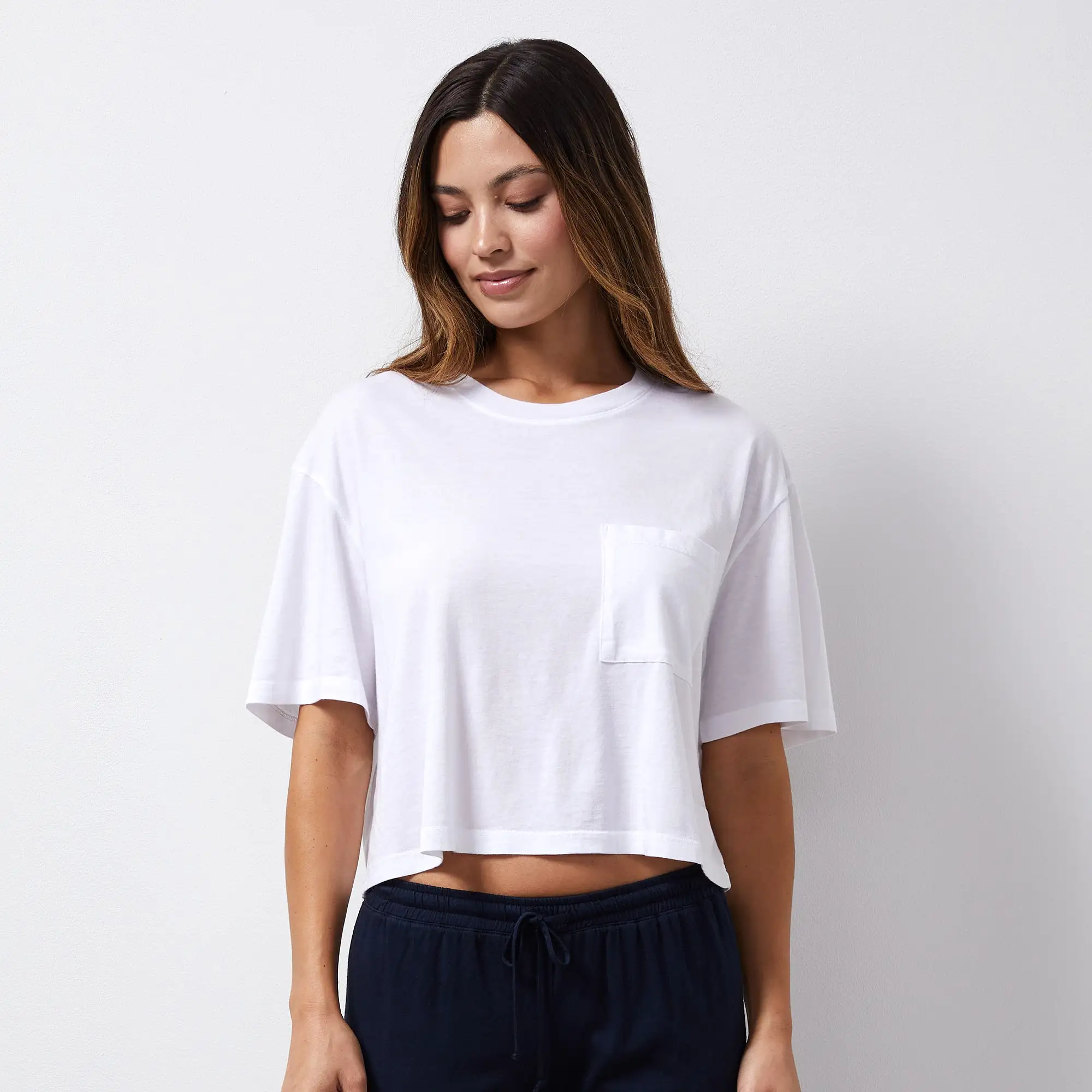 Organic Jersey Crop Pocket Tee