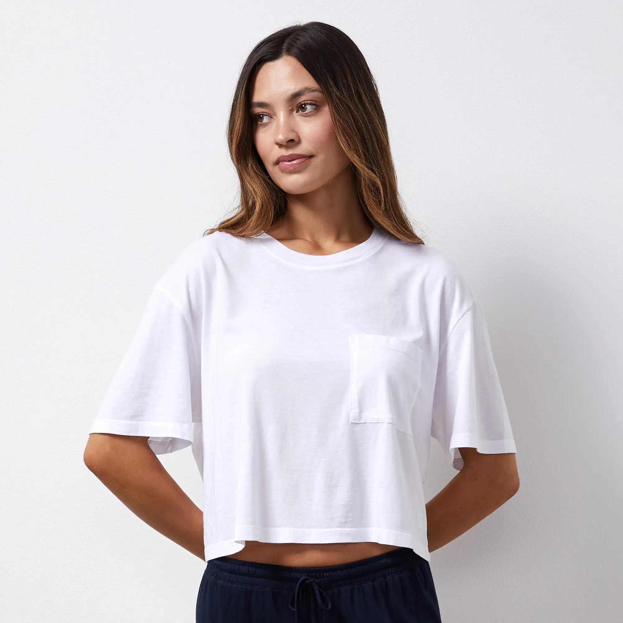 Organic Jersey Crop Pocket Tee