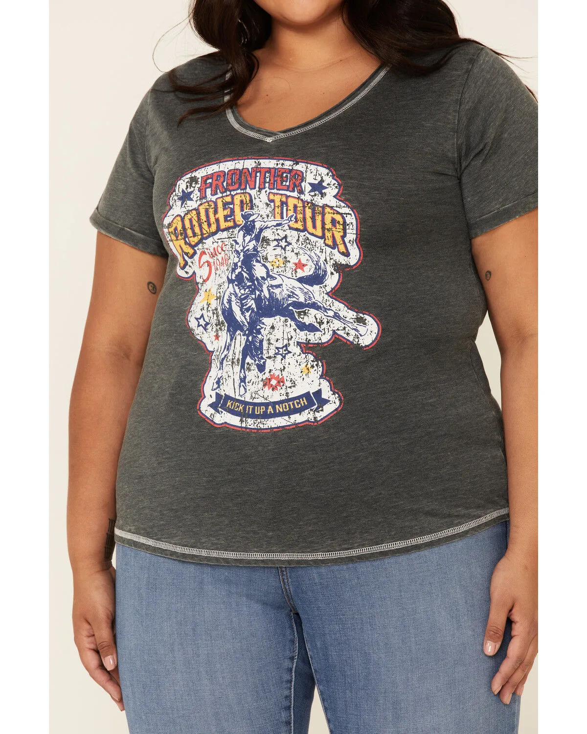 Panhandle Women's Thyme Rodeo Tour Short Sleeve Graphic Tee - Plus