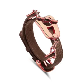 Paris Bracelet - Rose Gold/Brown