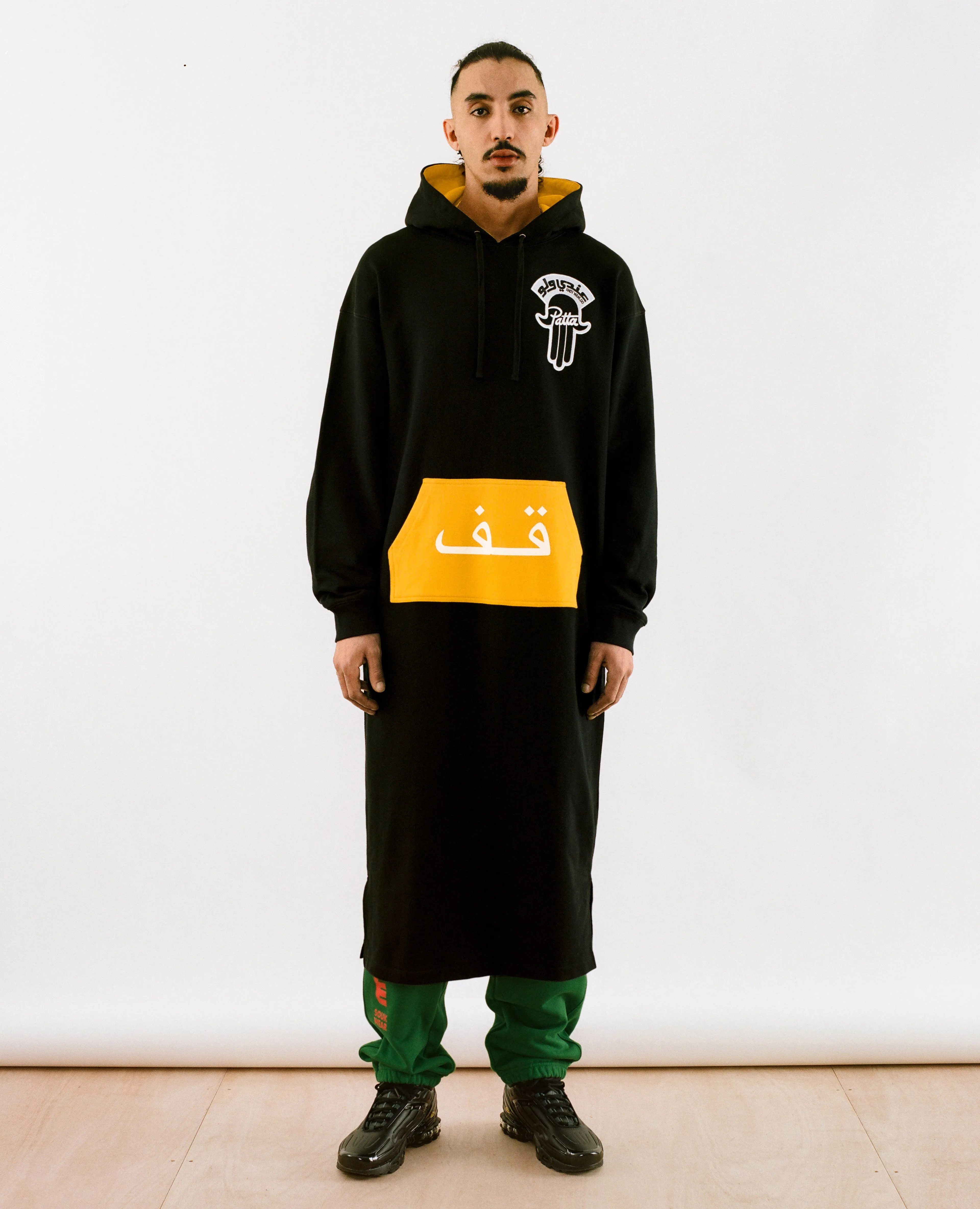 Patta x Andy Wahloo (Hassan Hajjaj) Full Length Hooded Sweater (Black)