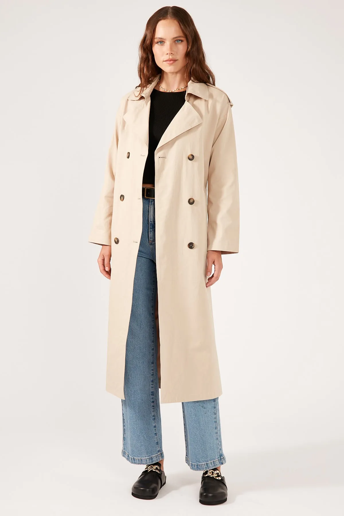 Perfect Stranger Alexa Trench Coat Nude