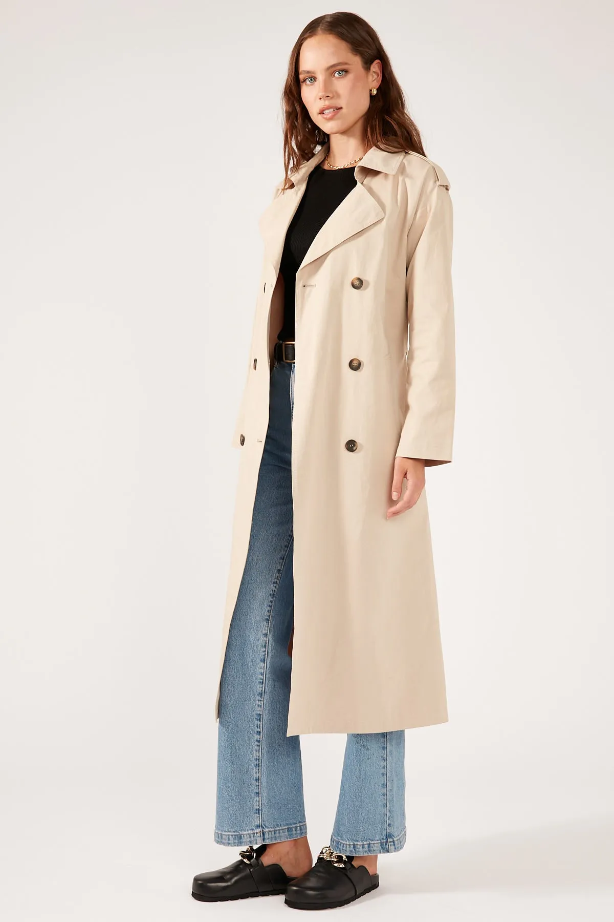 Perfect Stranger Alexa Trench Coat Nude