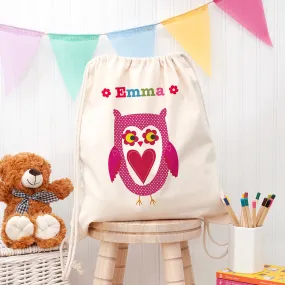 Personalised Girl's Cotton Nursery Bag