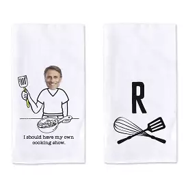 Personalized Set of 2 Kitchen Towels for the Gourmet Cook