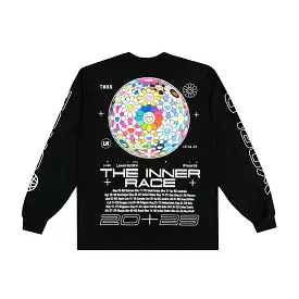 Plus 44 X Takashi Murakami World Tour Long Sleeve Tee Black