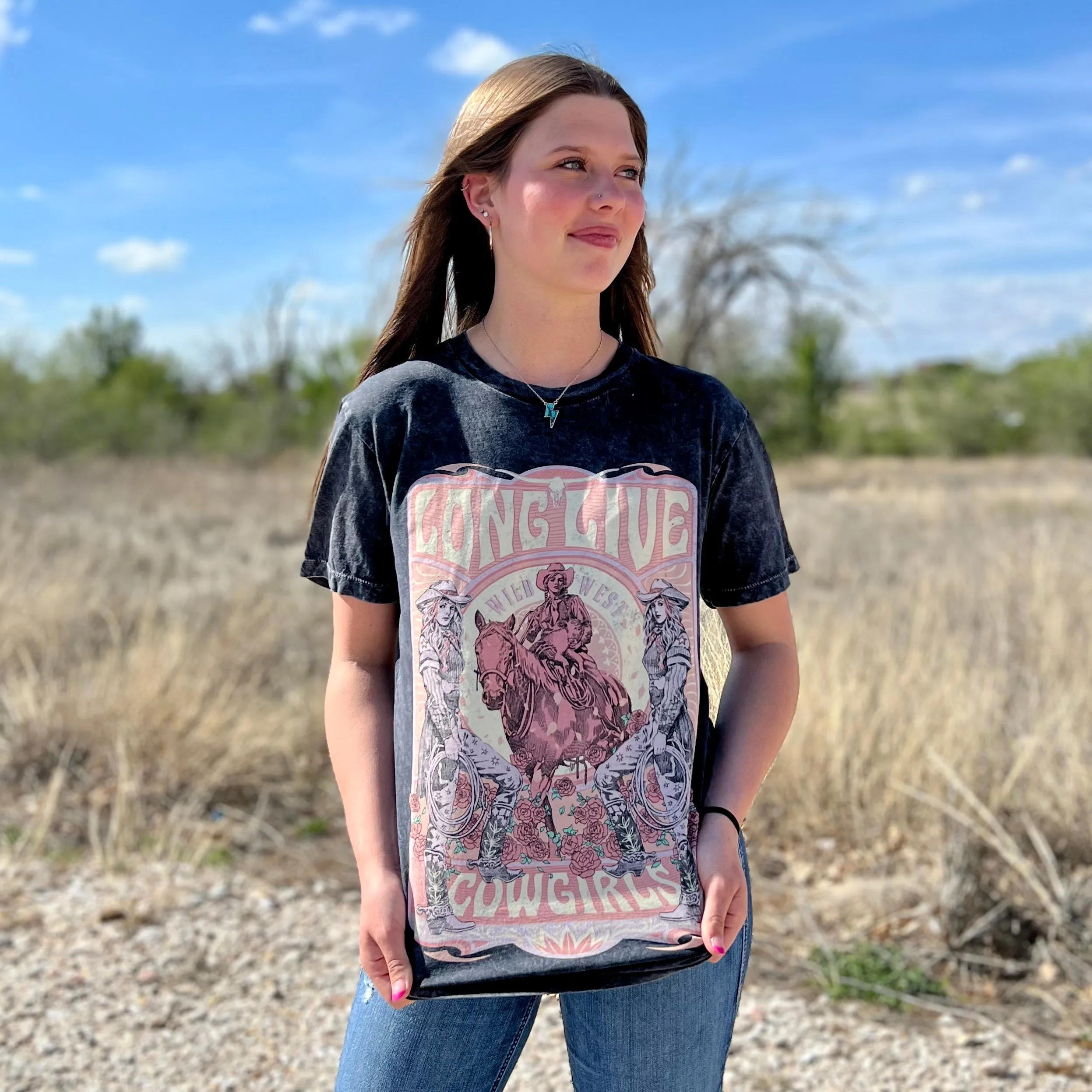 PLUS Hand Drawn Cowgirl's Graphic Tee