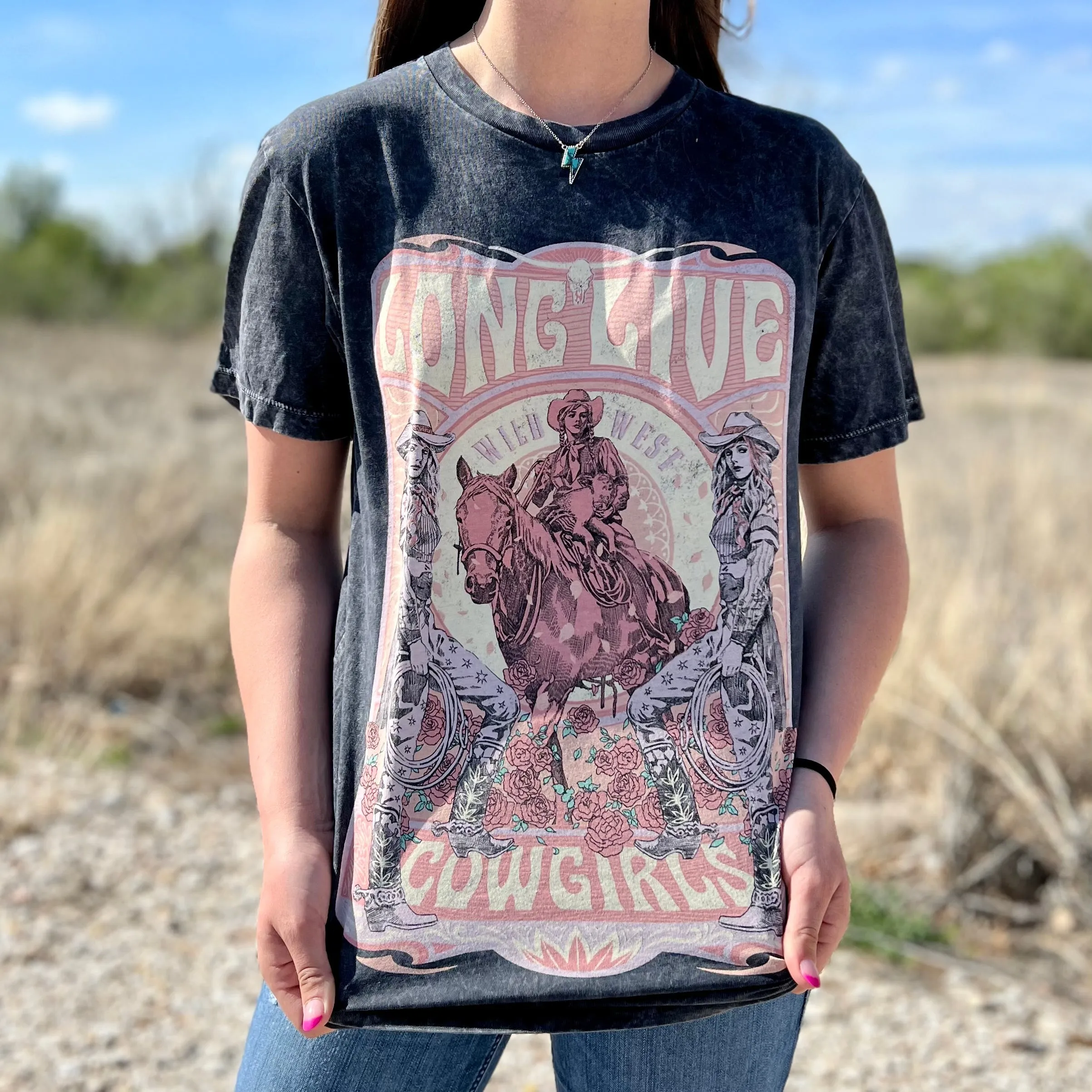 PLUS Hand Drawn Cowgirl's Graphic Tee