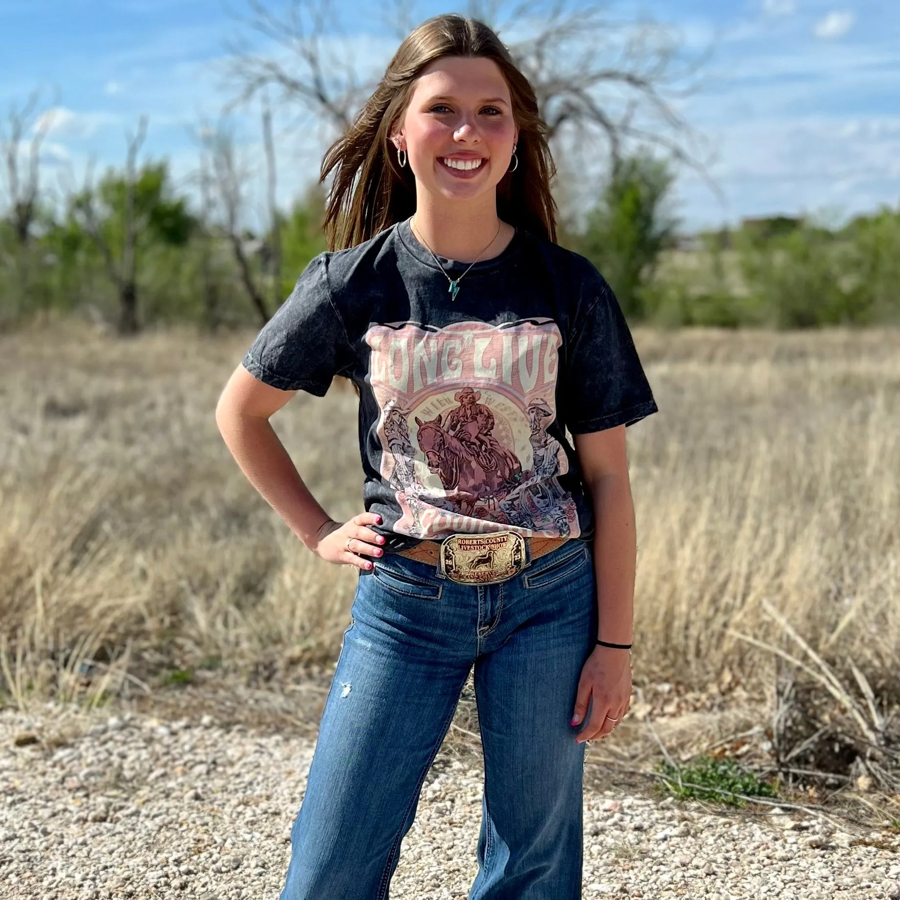 PLUS Hand Drawn Cowgirl's Graphic Tee