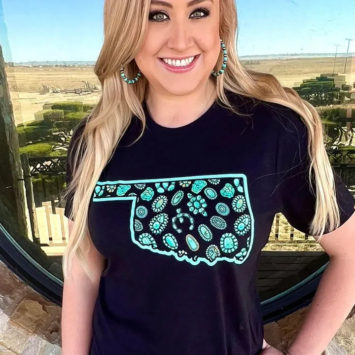 PLUS Oklahoma In Turquoise Tee